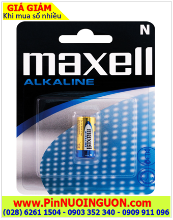 Maxell LR1, 910A _Pin N Maxell LR1, 910A Alkaline 1.5v chính hãng _Pin size N (Loại Vỉ 1 viên)